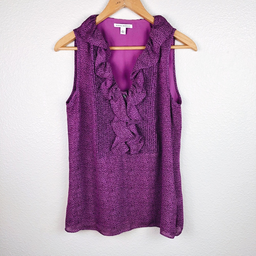 [Banana Republic] Ruffle Sleeveless Blouse (6)